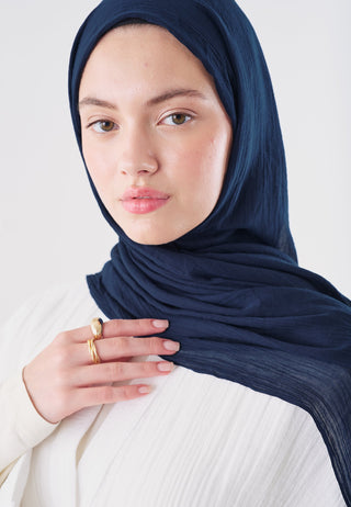 Dubai Premium Hijab Midnight Blue