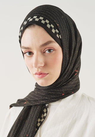 Garden Essence Soft Viscose Hijab Anthracite