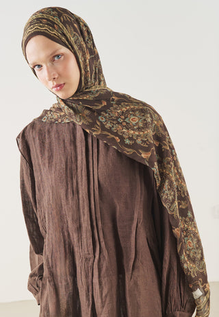 Ethnic Touch Soft Viscose Hijab Deep Brown