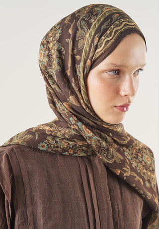 Ethnic Touch Soft Viscose Hijab Deep Brown
