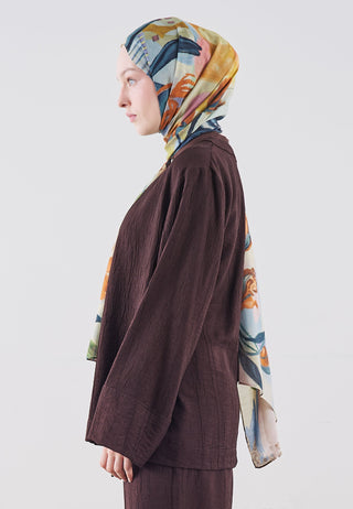 Summer Reverie Rami Viscose Hijab Navy Blue