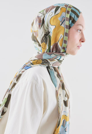 Art In Flora Rami Viscose Hijab Blue