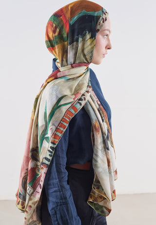 Playful Palette Rami Viscose Hijab Terracotta