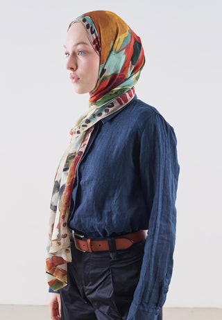 Playful Palette Rami Viscose Hijab Terracotta