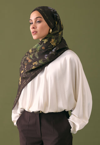 Garden Joy Floss Viscose Hijab Brown