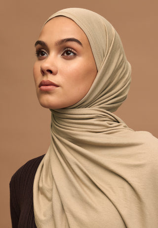 Jersey Hijab Beige