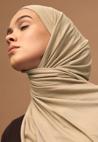 Jersey Hijab Beige