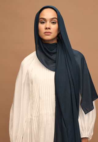 Rami Viscose Hijab Midnight Blue