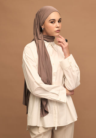 Bamboo Jersey Hijab Clay