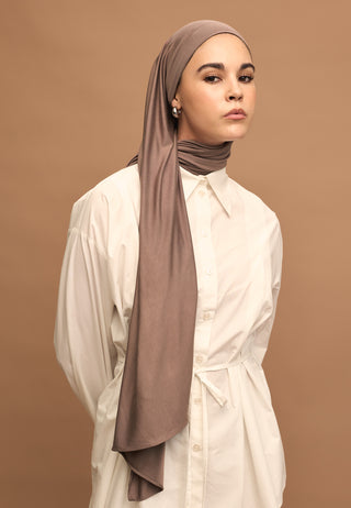 Bamboo Jersey Hijab Clay