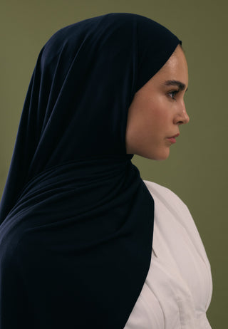 Jersey Hijab Navy Blue