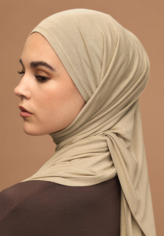 Jersey Hijab Natural Beige