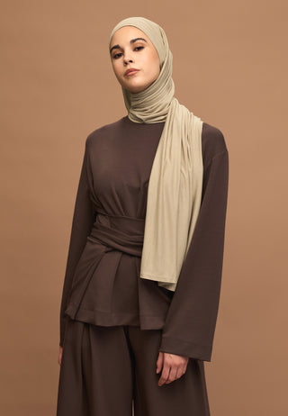 Jersey Hijab Natural Beige