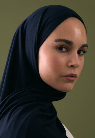 Jersey Hijab Navy Blue