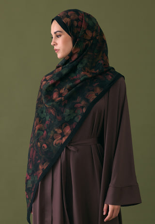 Hibiscus Beauty Floss Viscose Hijab Black