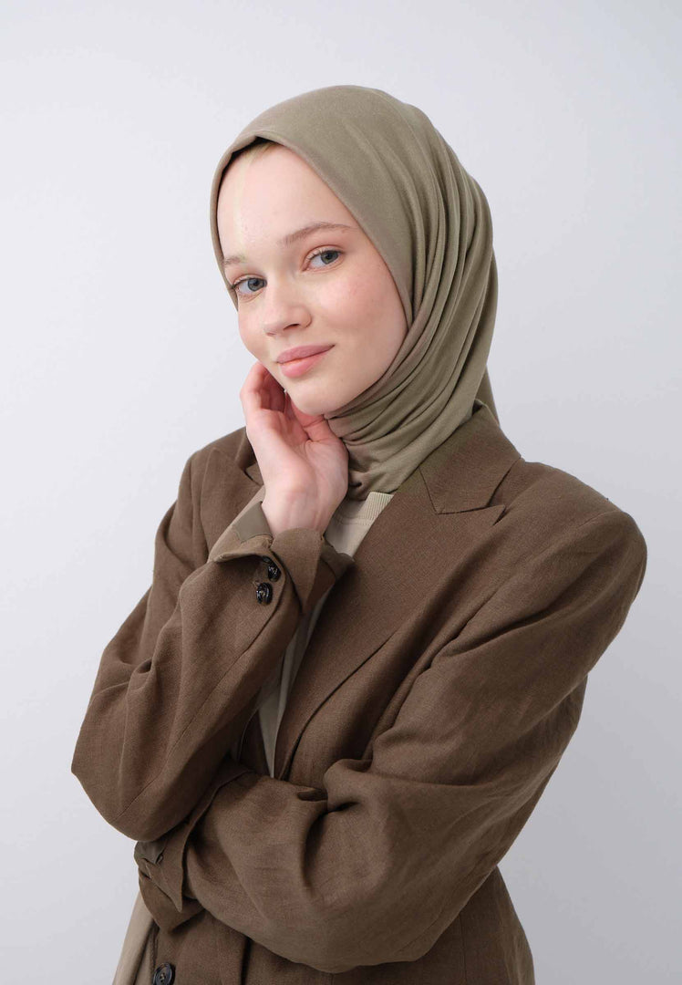 Jersey Hijab Almond Green freshscarfs
