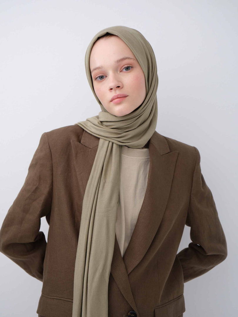 Jersey Hijab Almond Green freshscarfs
