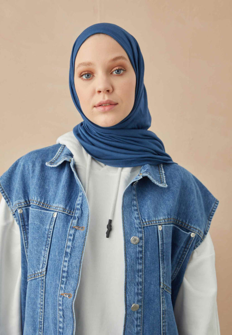 Jersey Hijab Night Blue freshscarfs