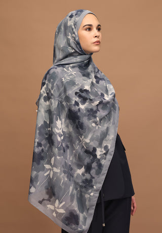 Lizzy Patterned Rami Hijab Indigo