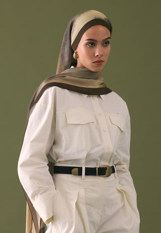 Ombre Floss Viscose Hijab Beige