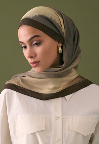Ombre Floss Viscose Hijab Beige
