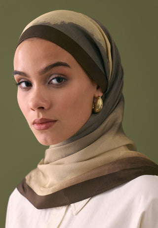 Ombre Floss Viscose Hijab Beige