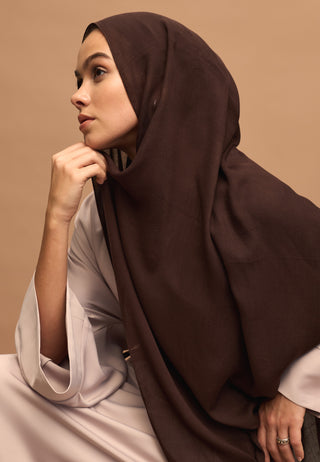Soft Viscose Hijab Deep Brown