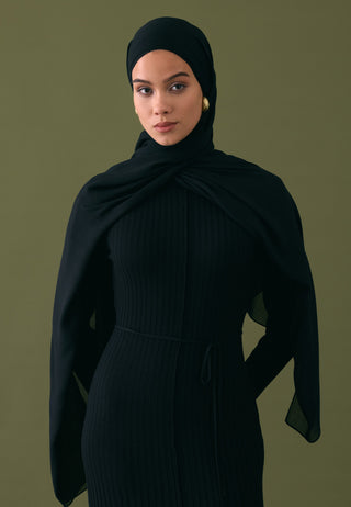 Soft Viscose Hijab Black