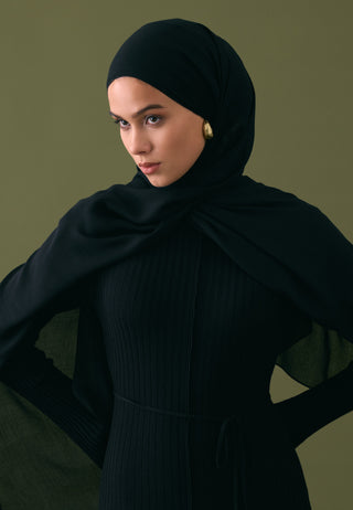 Soft Viscose Hijab Black
