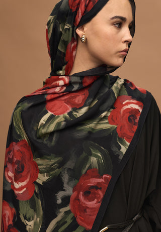 SUMMER ROSE DESEN RAMİ ŞAL KIRMIZI