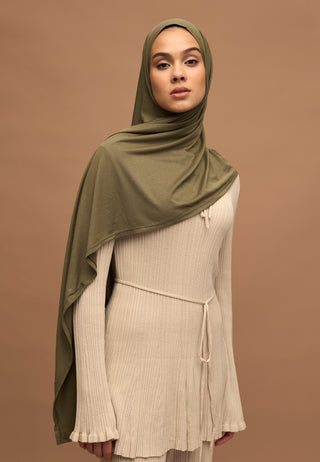 Jersey Hijab Khaki