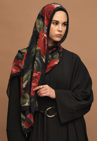 SUMMER ROSE DESEN RAMİ ŞAL KIRMIZI