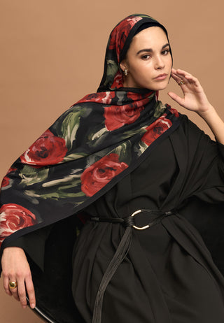 SUMMER ROSE DESEN RAMİ ŞAL KIRMIZI