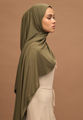 Jersey Hijab Khaki
