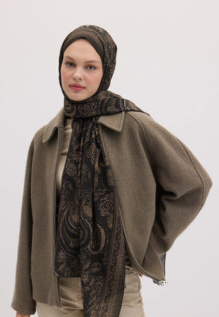 Florian Patterned Hijab Cocoa