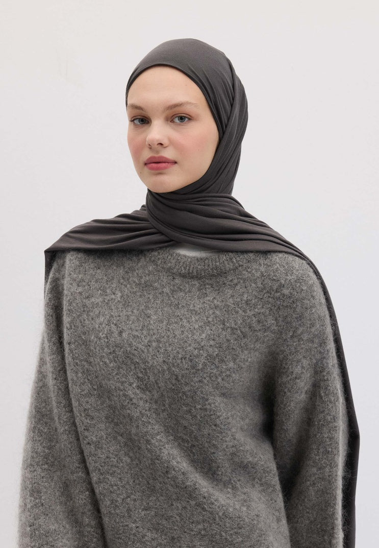 Bamboo Jersey Hijab Smoky