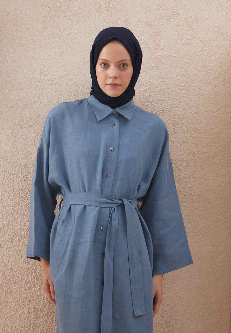 Voile Crash Hijab Navy Blue