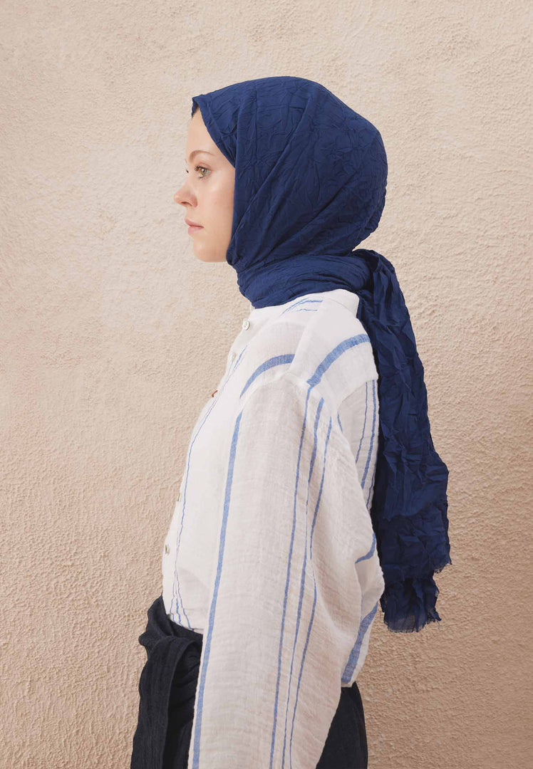 Voile Crash Hijab Night Blue