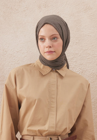 Voile Crash Hijab Dusty Brown