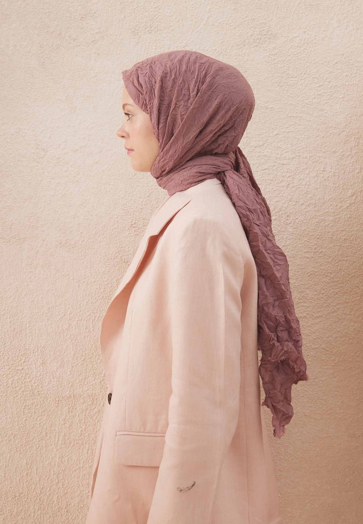 Voile Crash Hijab Rose Pink