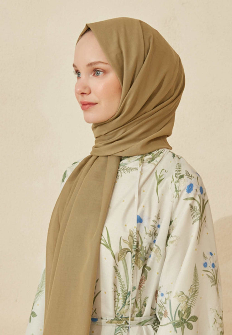 Thin Cotton Voile Hijab Misty Green